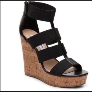 Steve Madden Stretchy Straps Platform Wedges